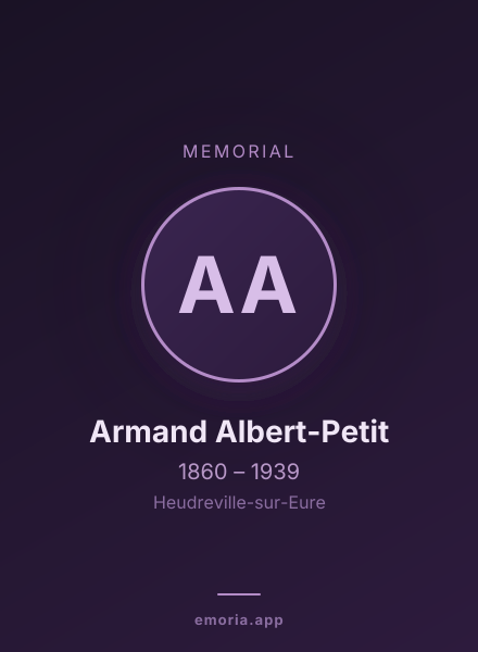 Memorial portrait of Armand Albert-Petit