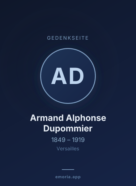 Gedenkportrait von Armand Alphonse Dupommier