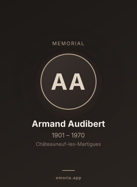 Memorial portrait of Armand Audibert