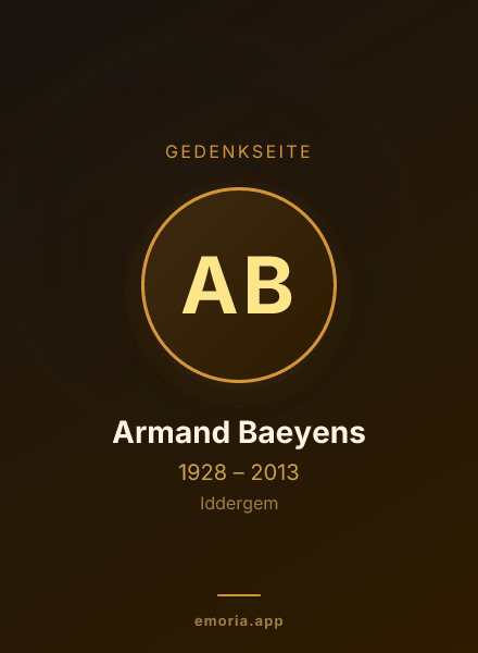 Gedenkportrait von Armand Baeyens