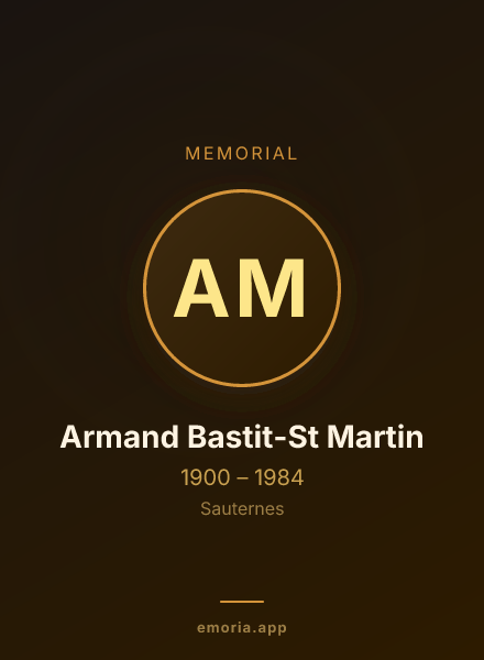 Memorial portrait of Armand Bastit-St Martin