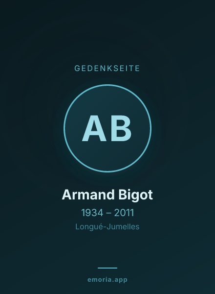 Gedenkportrait von Armand Bigot