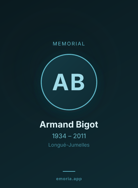 Memorial portrait of Armand Bigot