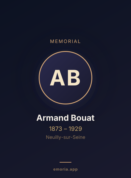 Memorial portrait of Armand Bouat