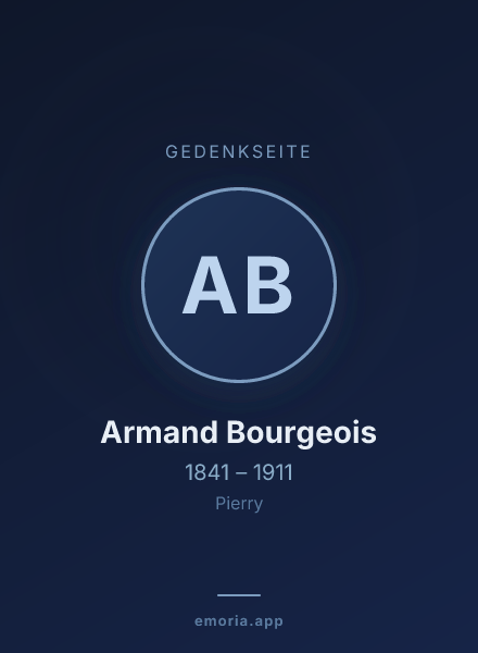 Gedenkportrait von Armand Bourgeois