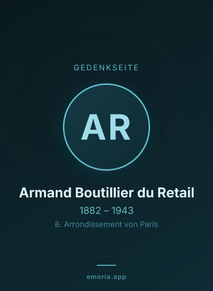 Gedenkportrait von Armand Boutillier du Retail
