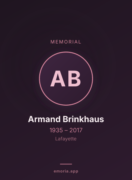 Memorial portrait of Armand Brinkhaus
