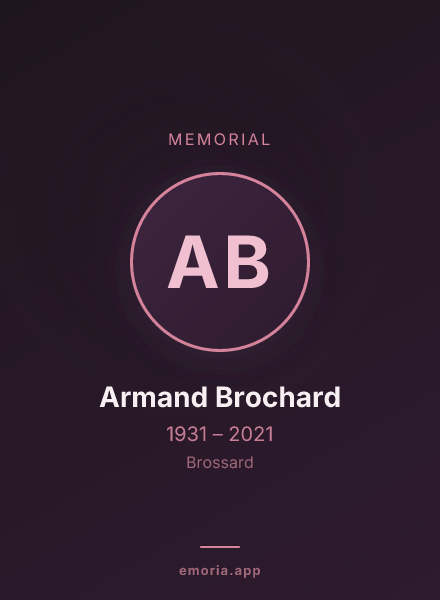 Memorial portrait of Armand Brochard