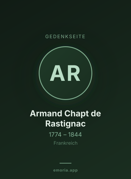 Gedenkportrait von Armand Chapt de Rastignac