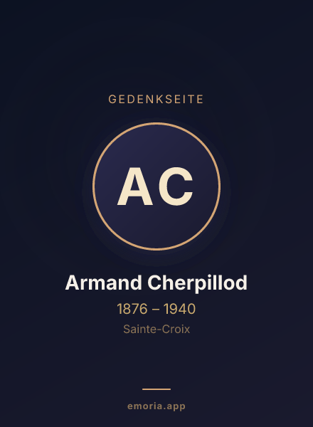 Gedenkportrait von Armand Cherpillod