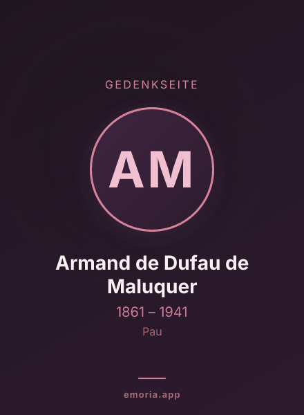 Gedenkportrait von Armand de Dufau de Maluquer