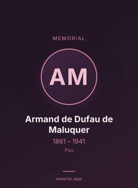 Memorial portrait of Armand de Dufau de Maluquer