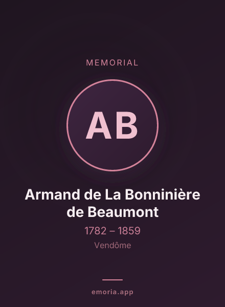 Memorial portrait of Armand de La Bonninière de Beaumont