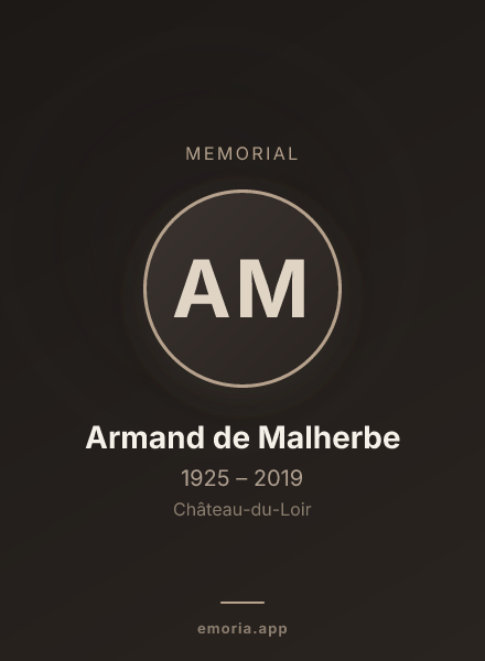 Memorial portrait of Armand de Malherbe