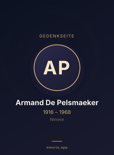 Gedenkportrait von Armand De Pelsmaeker