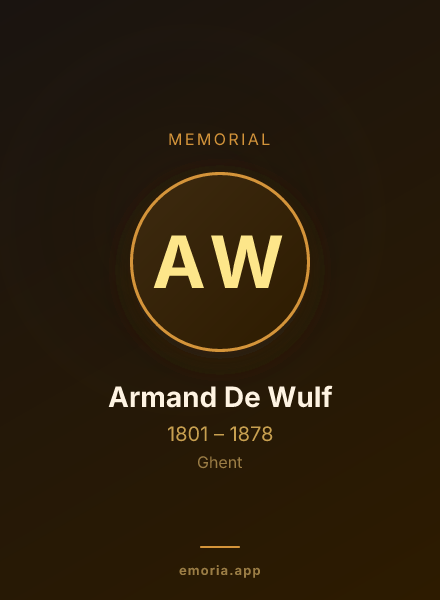 Memorial portrait of Armand De Wulf
