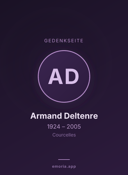Gedenkportrait von Armand Deltenre