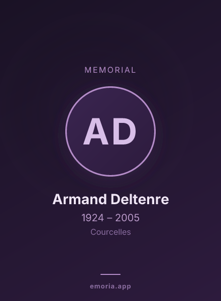 Memorial portrait of Armand Deltenre