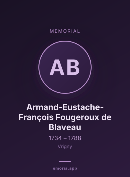 Memorial portrait of Armand-Eustache-François Fougeroux de Blaveau