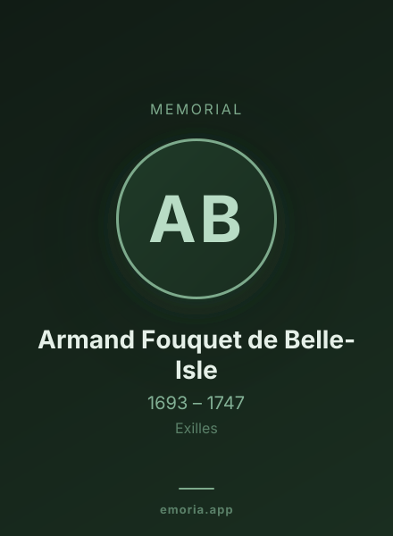 Memorial portrait of Armand Fouquet de Belle-Isle
