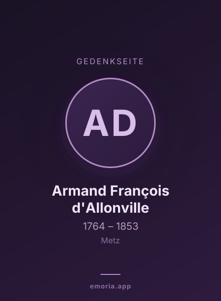 Gedenkportrait von Armand François d'Allonville