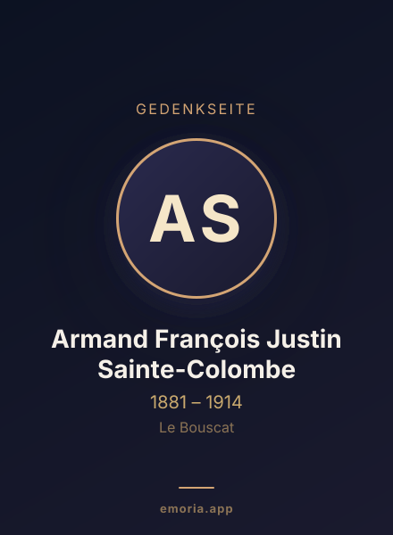 Gedenkportrait von Armand François Justin Sainte-Colombe