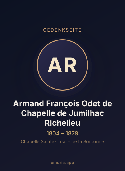 Gedenkportrait von Armand François Odet de Chapelle de Jumilhac Richelieu