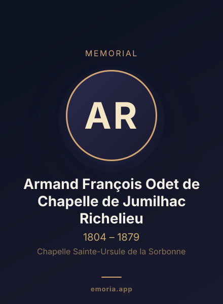 Memorial portrait of Armand François Odet de Chapelle de Jumilhac Richelieu
