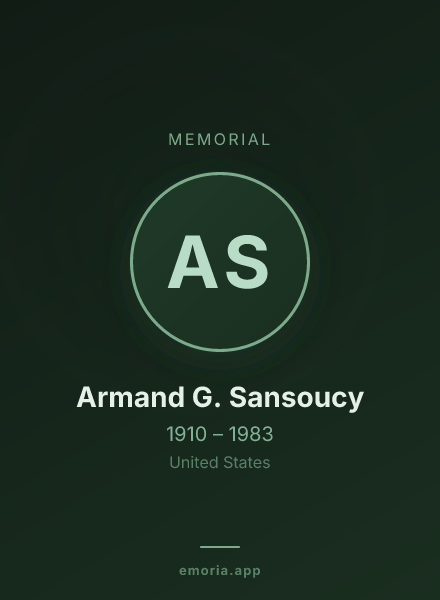 Memorial portrait of Armand G. Sansoucy