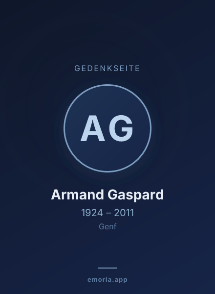 Gedenkportrait von Armand Gaspard