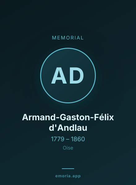 Memorial portrait of Armand-Gaston-Félix d'Andlau