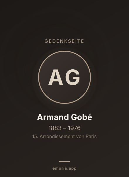 Gedenkportrait von Armand Gobé