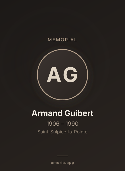 Memorial portrait of Armand Guibert