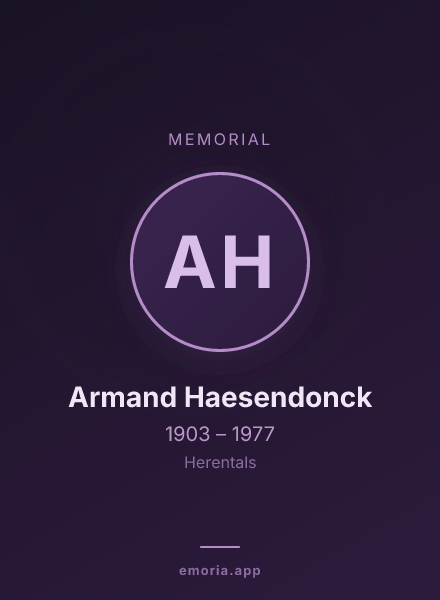 Memorial portrait of Armand Haesendonck