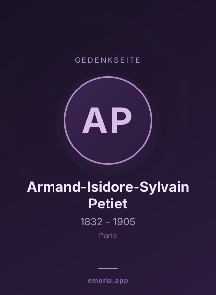 Gedenkportrait von Armand-Isidore-Sylvain Petiet