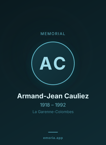 Memorial portrait of Armand-Jean Cauliez