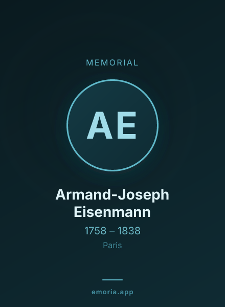 Memorial portrait of Armand-Joseph Eisenmann