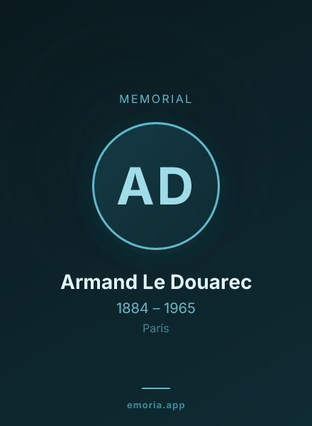 Memorial portrait of Armand Le Douarec