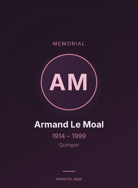 Memorial portrait of Armand Le Moal