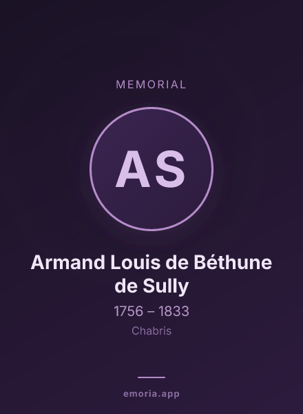 Memorial portrait of Armand Louis de Béthune de Sully