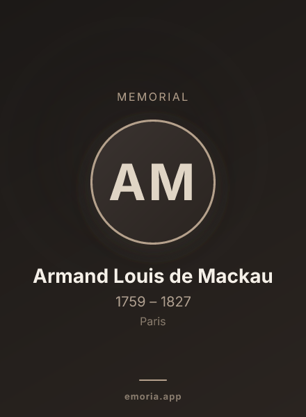 Memorial portrait of Armand Louis de Mackau