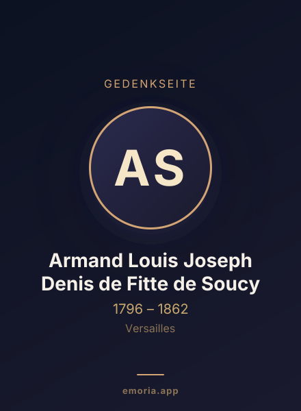 Gedenkportrait von Armand Louis Joseph Denis de Fitte de Soucy