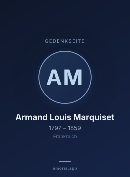 Gedenkportrait von Armand Louis Marquiset