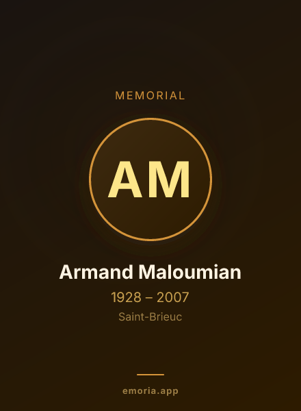 Memorial portrait of Armand Maloumian
