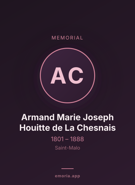 Memorial portrait of Armand Marie Joseph Houitte de La Chesnais