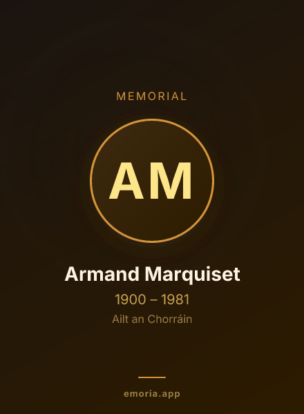 Memorial portrait of Armand Marquiset