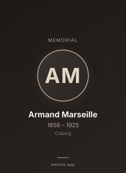 Memorial portrait of Armand Marseille