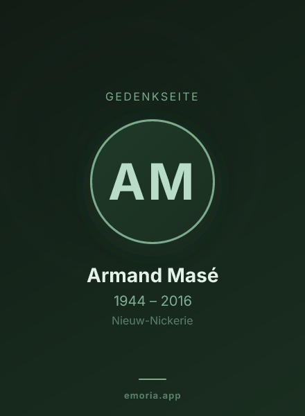 Gedenkportrait von Armand Masé