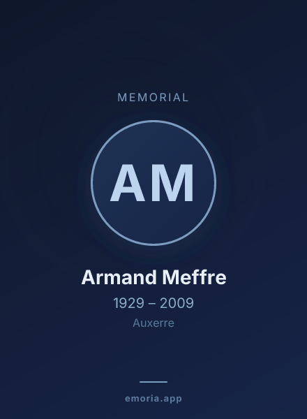 Memorial portrait of Armand Meffre