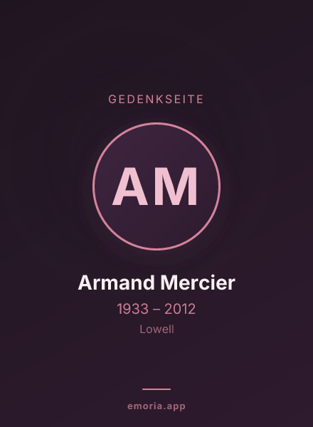 Gedenkportrait von Armand Mercier